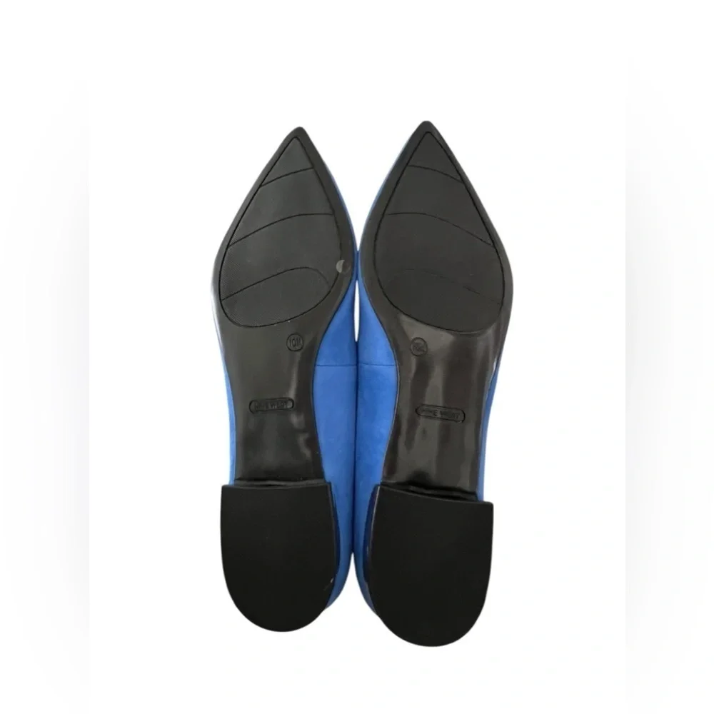NWOB Nine West Women’s Lovlady Blue Suede Flats in size 10